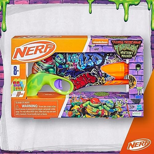 Nerf Teenage Mutant Ninja Turtles Dart Blaster 10 Elite Darts Easter Basket Stuffers Ages