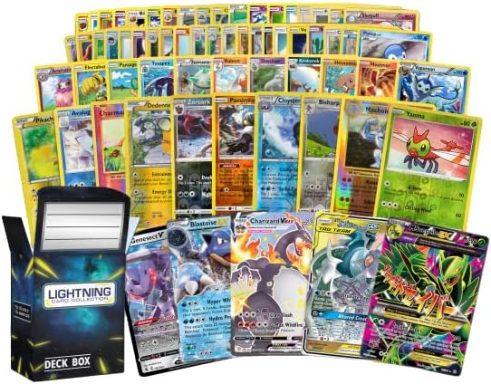 Pokemon 50 Pokemon Cards Plus 1 Ultra Rare Legendary Pokemon Card LCC Deck Box