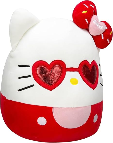 Squishmallows Hello Kitty with Red Glasses Plush