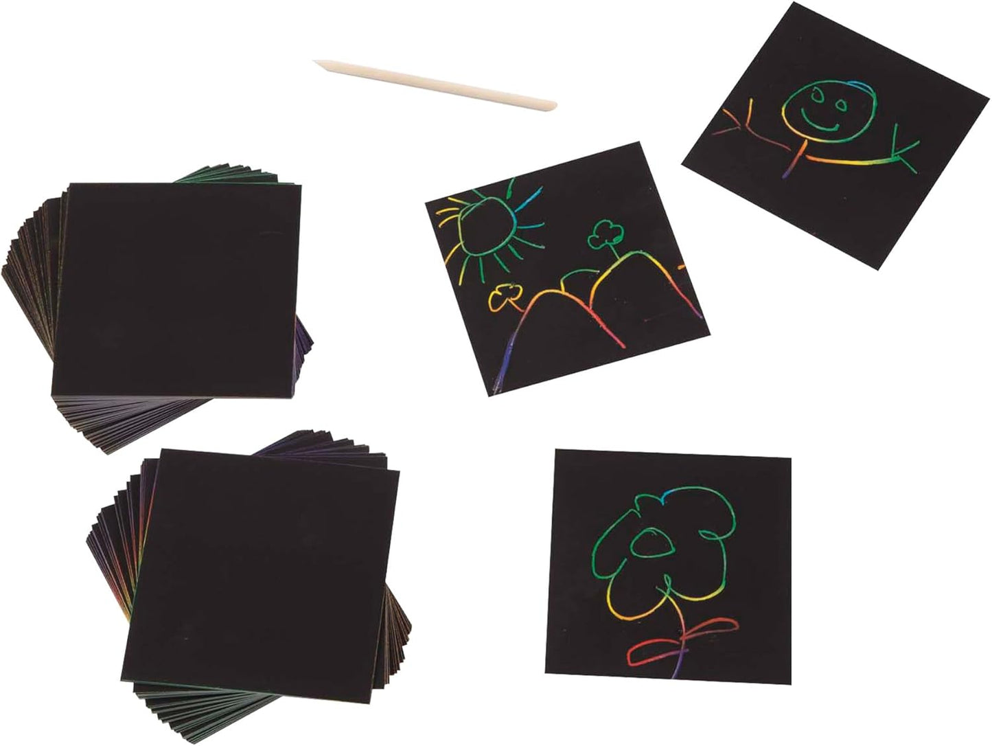 Melissa & Doug Melissa Doug Scratch Art Rainbow Mini Notes 125 With Wooden Stylus - FSC