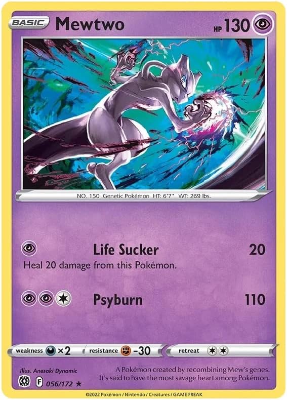 Pokemon Mewtwo - 056172 - Rare - Sword Shield Brilliant Stars