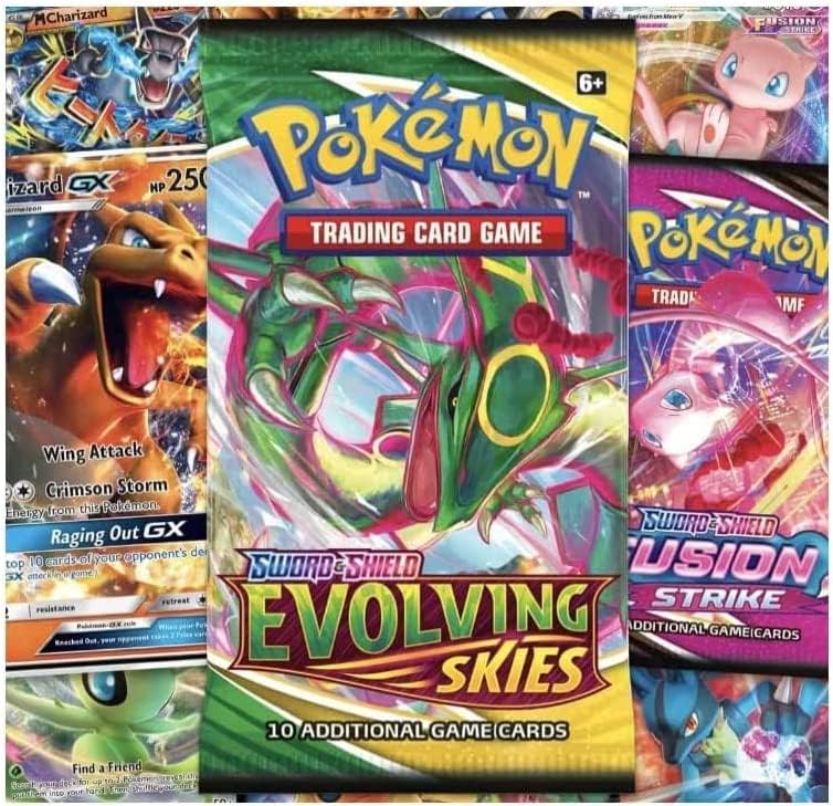 Pokemon TCG Authentic Factory Sealed Booster Pack Includes Mystery Card Bundle - VVMAX 1