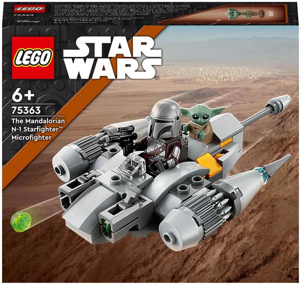 LEGO 75363 Star Wars Microfighter N-1 Mandalorian Hunter - Boba Fett Vehicle with Grogu Figure, Gift for Ages 6+