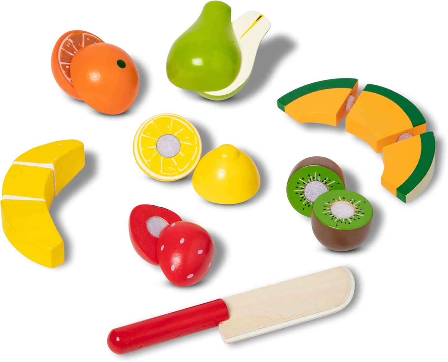 Melissa & Doug Melissa Doug Cutting Fruit Set - Wooden Play Food Kitchen Accessory Multi