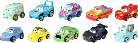 Mattel Disney and Pixar Cars Mini Racers 10-Pack Set with 10 Toy Vehicle
