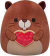 Squishmallows Chip Brown Beaver Holding Heart Cookie