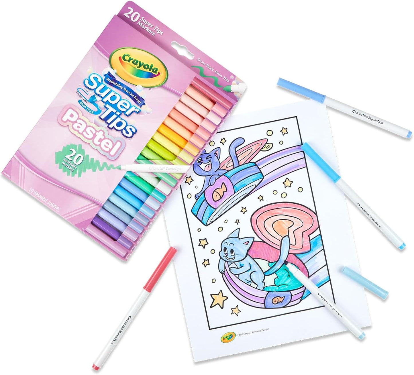 Crayola 20ct Pastel Supertip Markers