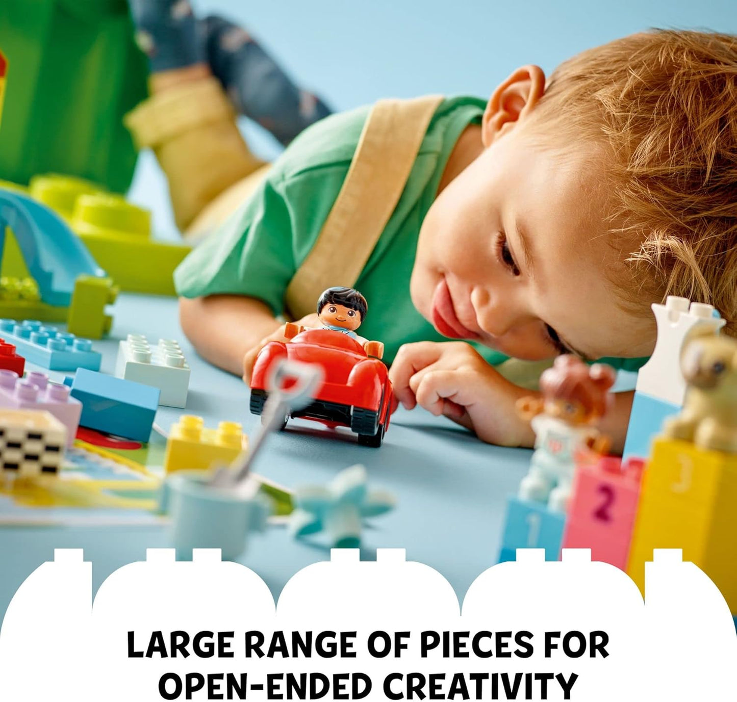 LEGO DUPLO Classic Deluxe Brick Box 10914 Starter Set - Features Storage Box Bricks Duplo