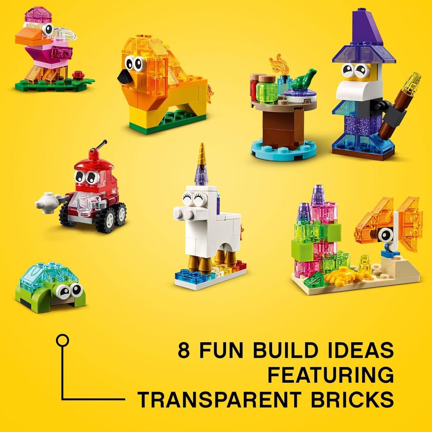 LEGO Classic Creative Transparent Bricks Building Set