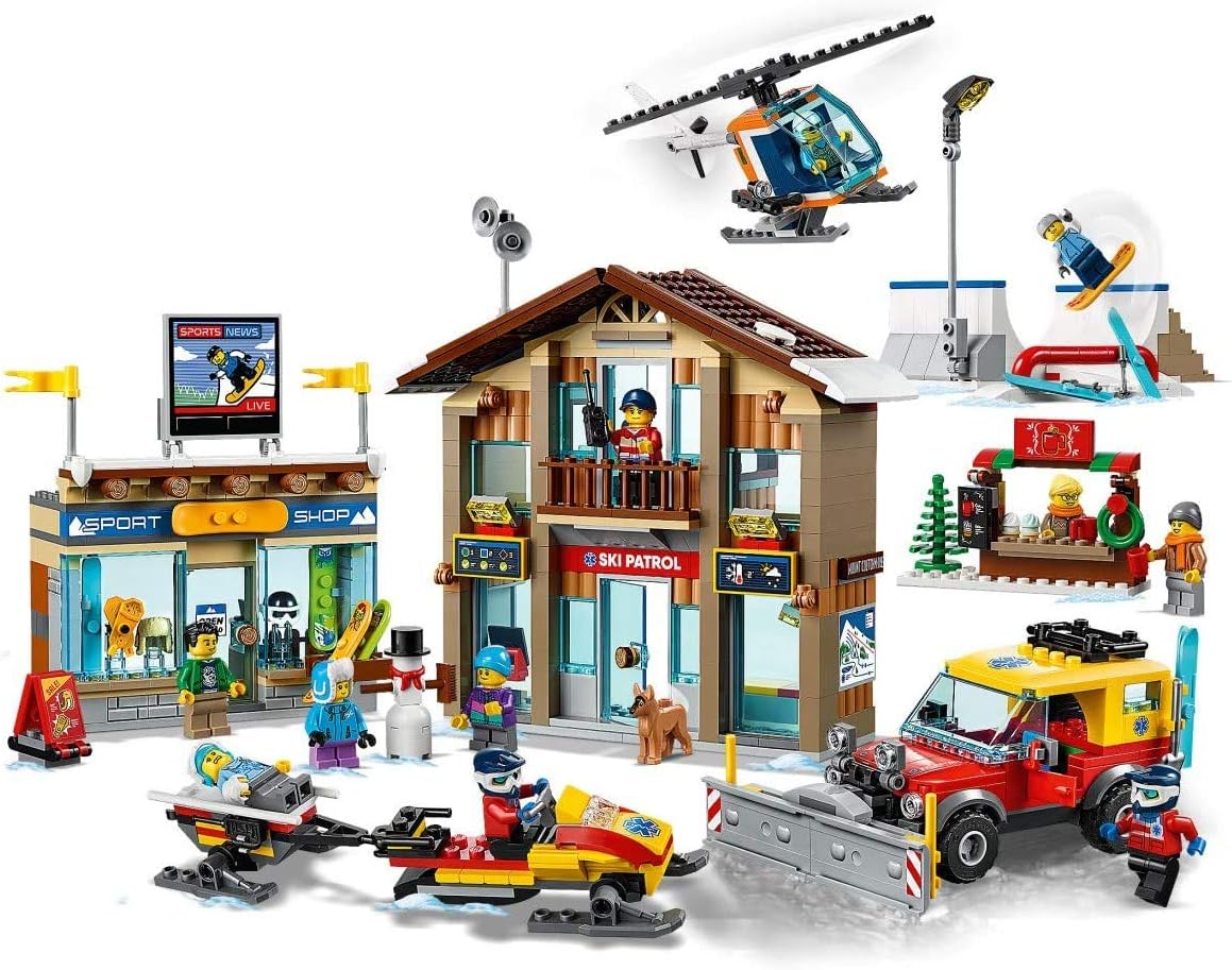 LEGO City Ski Resort 60203 Building Kit Snow Toy for Kids (806 Pieces)