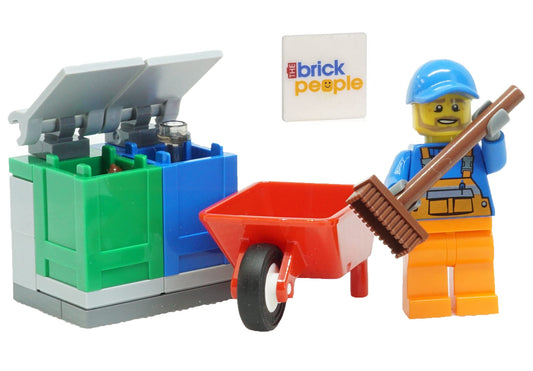 LEGO New City Janitor Garbage Collector with Accessories