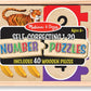 Melissa & Doug Melissa Doug Self-Correcting Wooden Number Puzzles With Storage Box 40 pcs