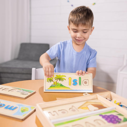 Melissa & Doug Melissa Doug Spanish See Spell Educational Language Learning Toy - FSC