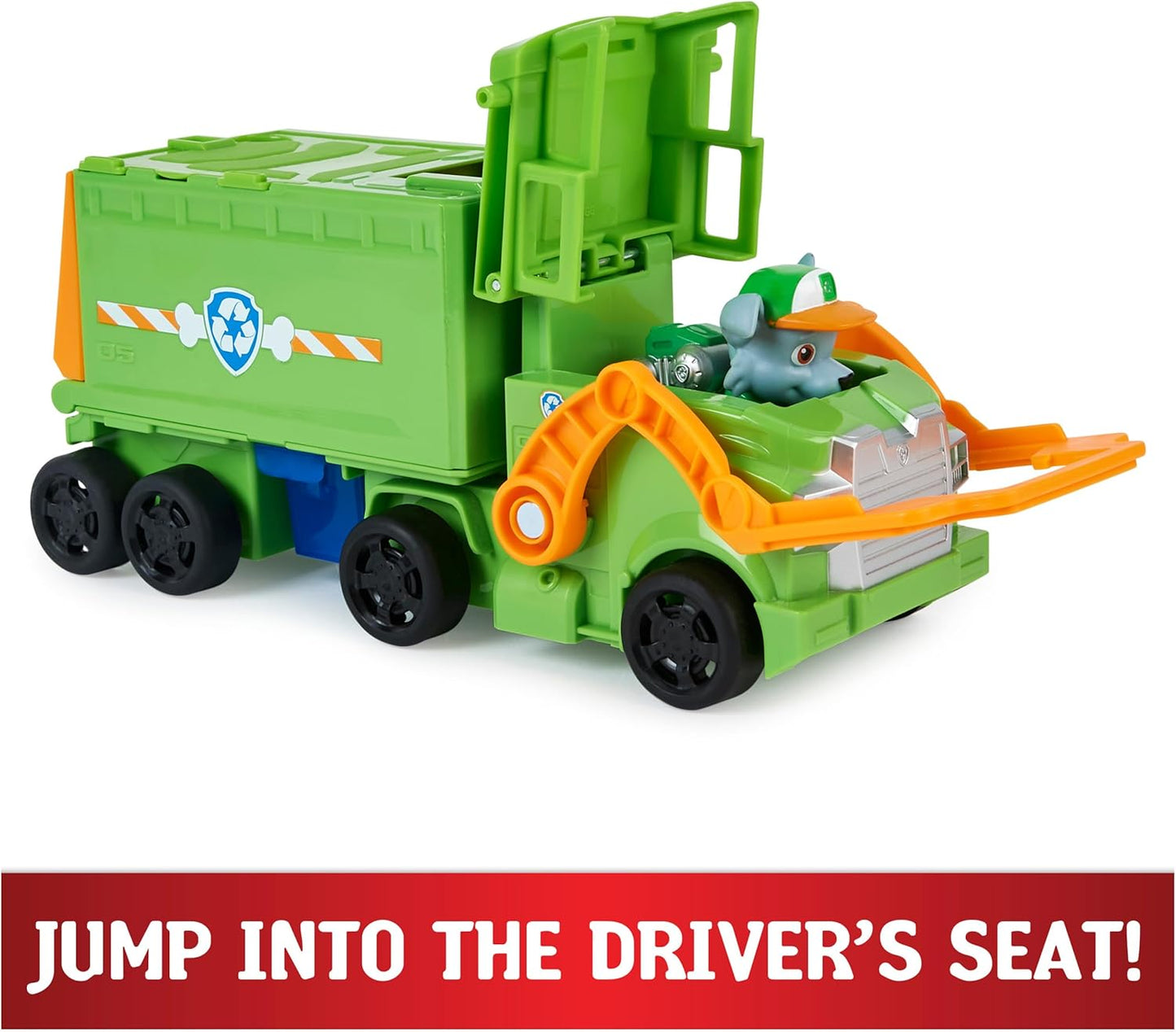 Paw Patrol Big Truck Pup's Rocky Transforming Toy Trucks with Action Figure for Ages 3