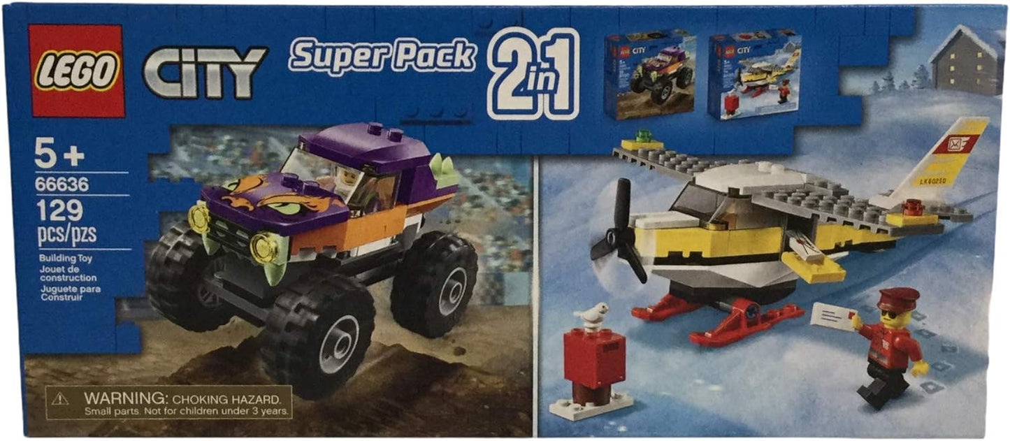 LEGO City Monster Truck and Mail Plane 129-Pieces