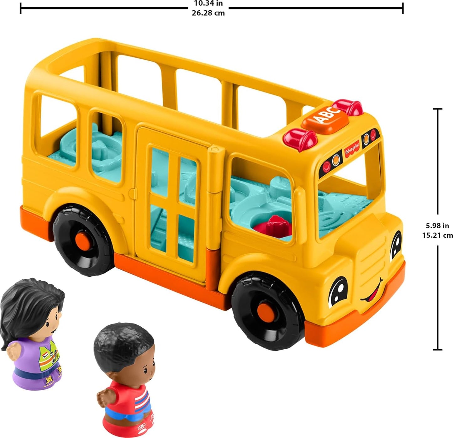 Fisher-Price Little People Toddler Toy School Bus Musical Push-Along Vehicle