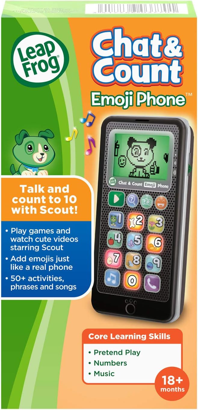 LeapFrog Chat and Count Emoji Phone Black