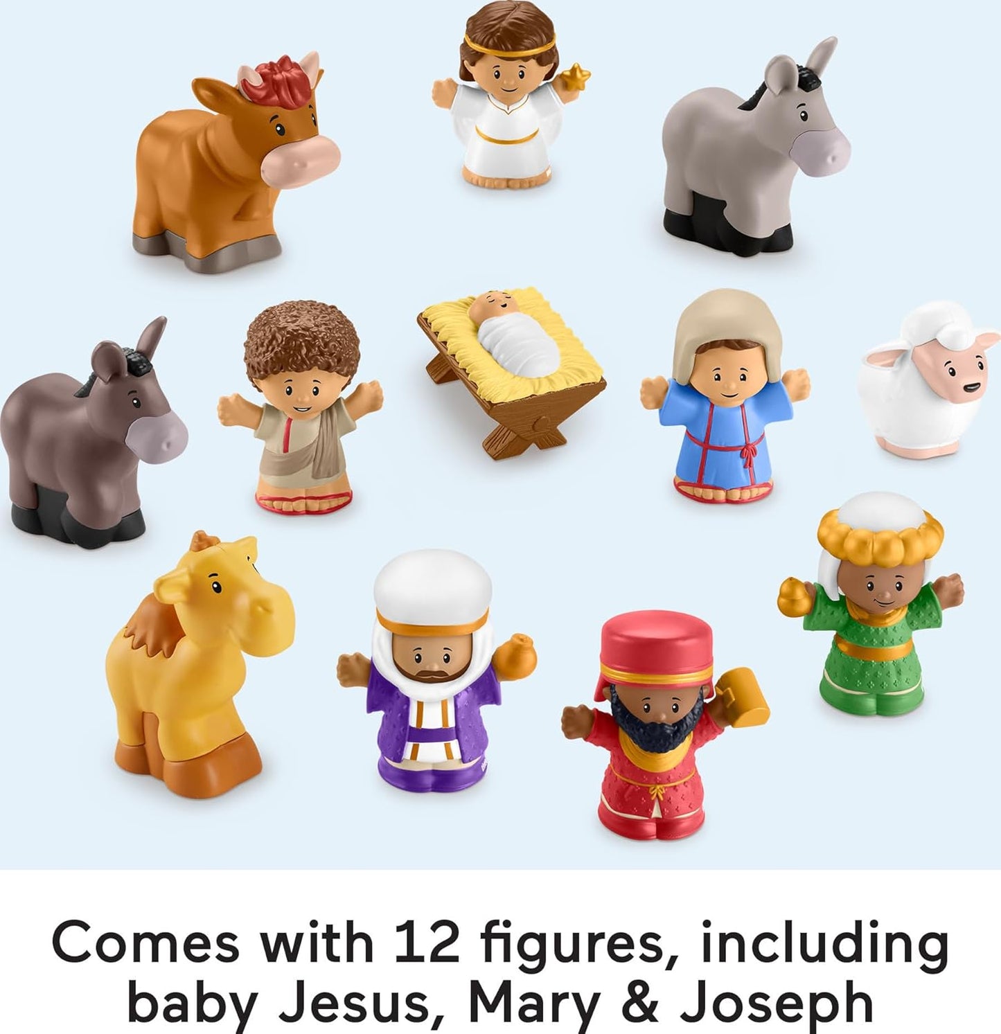 Fisher-Price Little People Toddler Toy Nativity Set with Music Lights 18 Pieces for