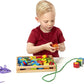 Melissa & Doug Melissa Doug Deluxe Wooden Lacing Beads - Educational Activity With 27