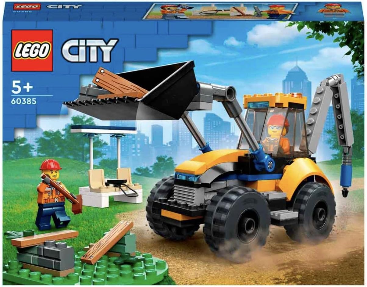 LEGO 60385 City Excavator Building Set - Includes Mini Figures and Accessories, Perfect Gift for Ages 5+