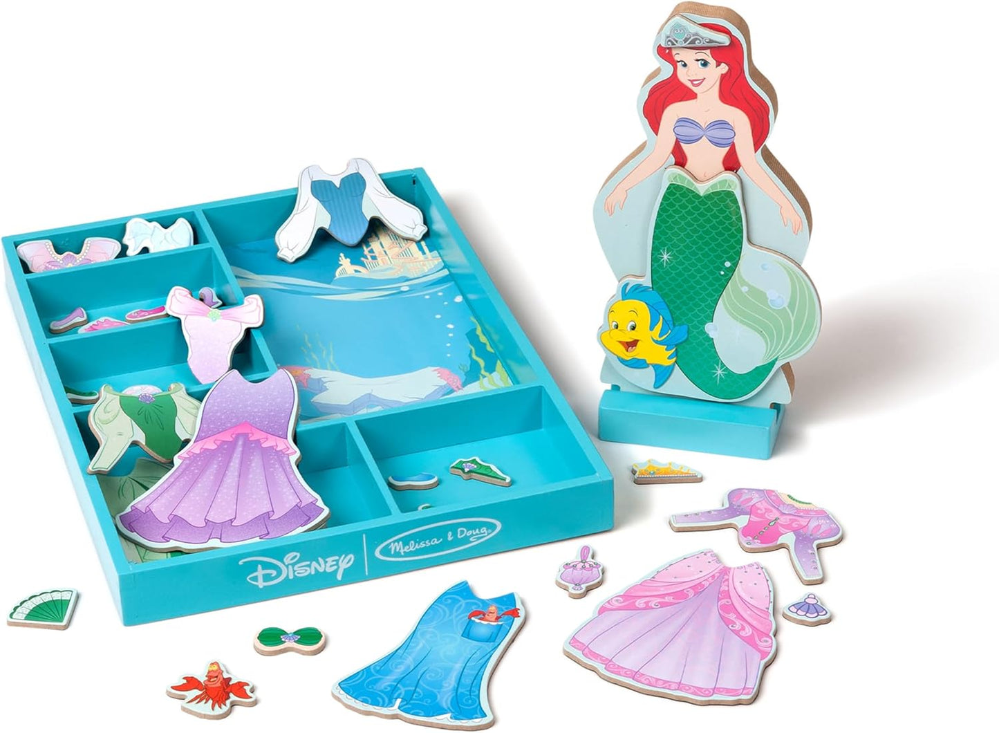 Melissa & Doug Melissa Doug Disney Ariel Magnetic Dress-Up Wooden Doll 30 pcs