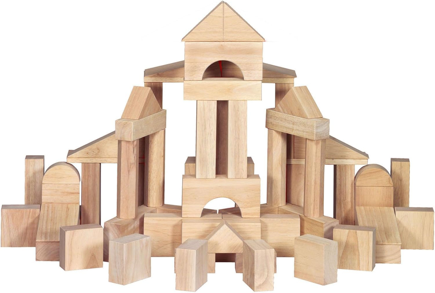 Melissa & Doug Melissa Doug Standard Unit Solid-Wood Building Blocks With Wooden Storage
