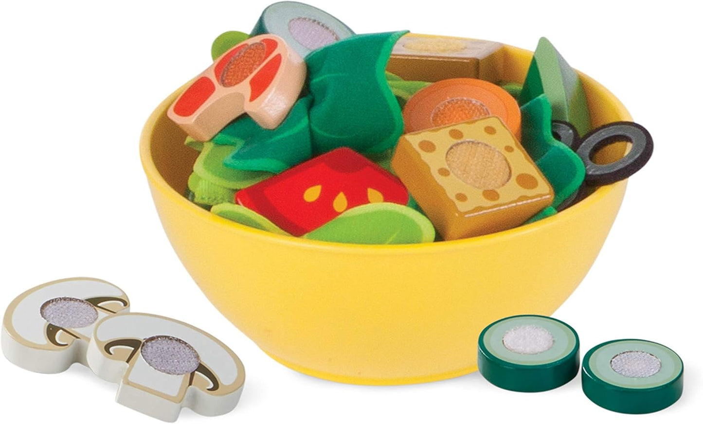 Melissa & Doug Melissa Doug Slice and Toss Salad - 52 Wooden and Felt Pieces Green -