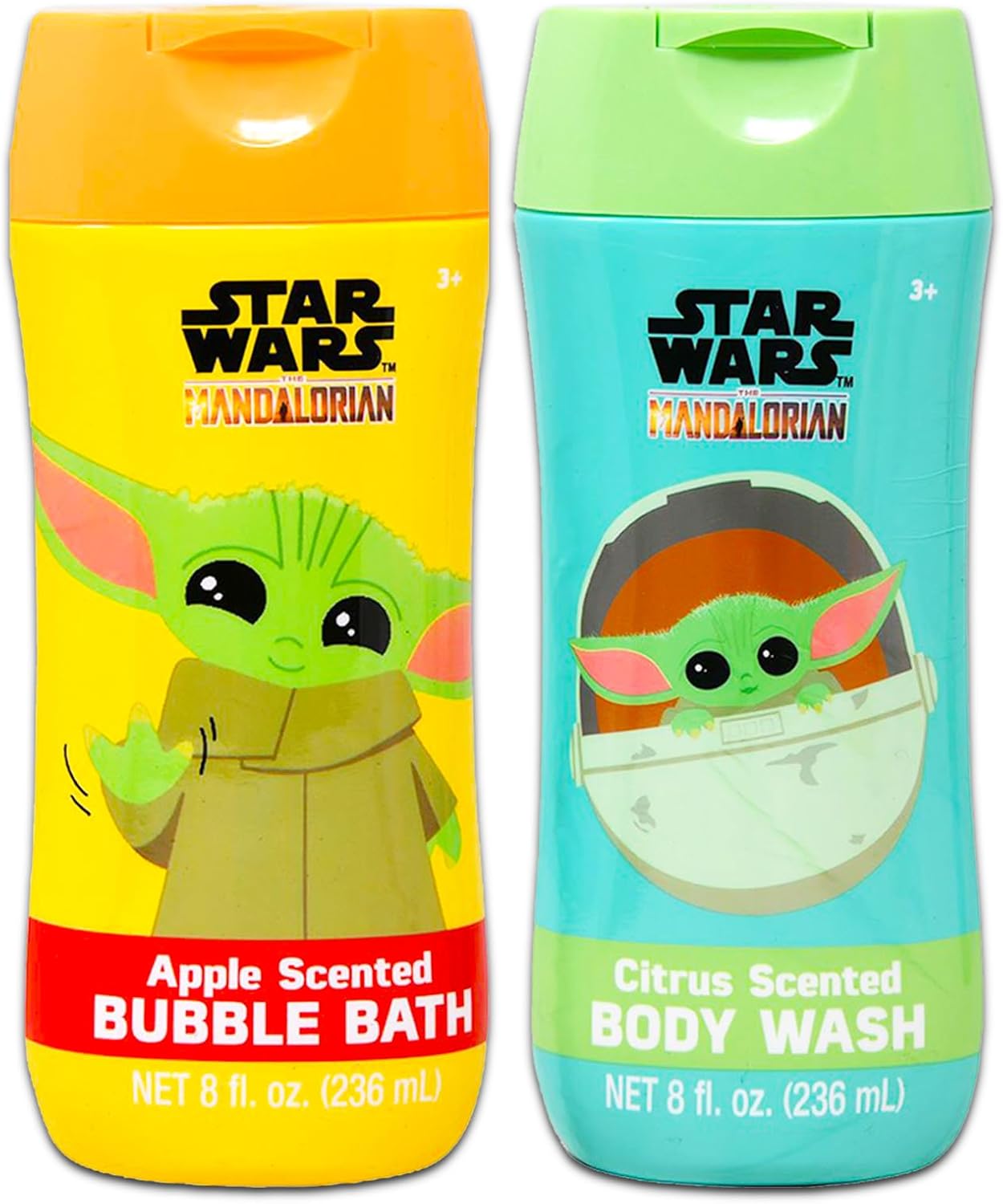 STAR WARS Baby Yoda Bathroom Set for Toddlers - 5 Pc Baby Yoda Body Wash Bubble Bath Plus