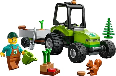 LEGO City Park Tractor Farmhouse Toy, Building Kit with Toy Animals