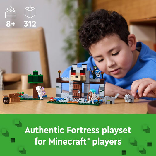 LEGO Minecraft The Wolf Stronghold Fortress Playset Video Game Toy for Boys and Girls Action Packed Castle Building Set