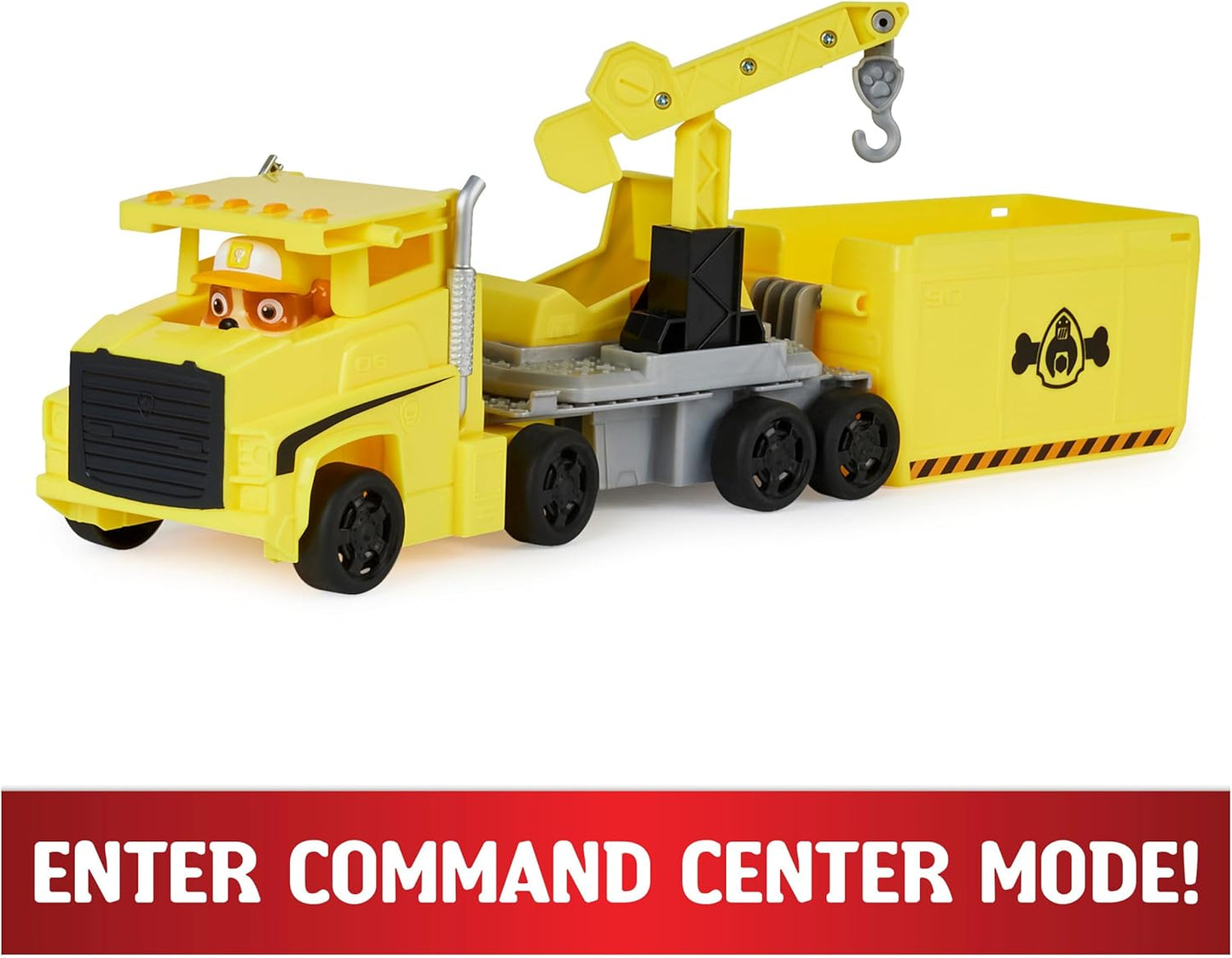 Paw Patrol Big Truck Pup's Rubble Transforming Toy Trucks with Action Figure for