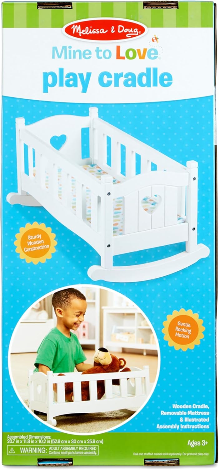 Melissa & Doug Melissa Doug Mine to Love Wooden Play Cradle for Doll