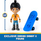 Paw Patrol Marshall Daring Danny X Figures Set with Skateboard for Boys and Girls