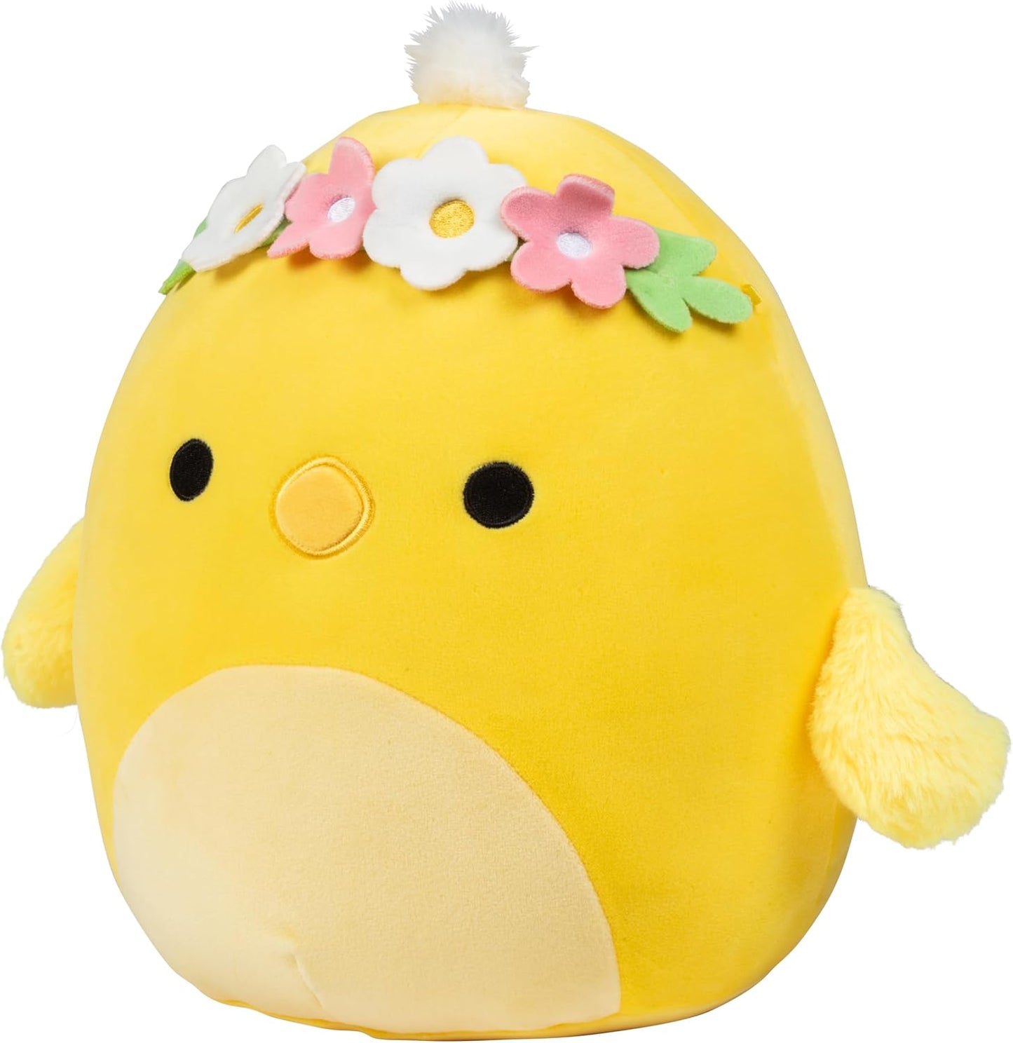 Squishmallows Original 10-Inch; Triston The Chick with Flower Crown