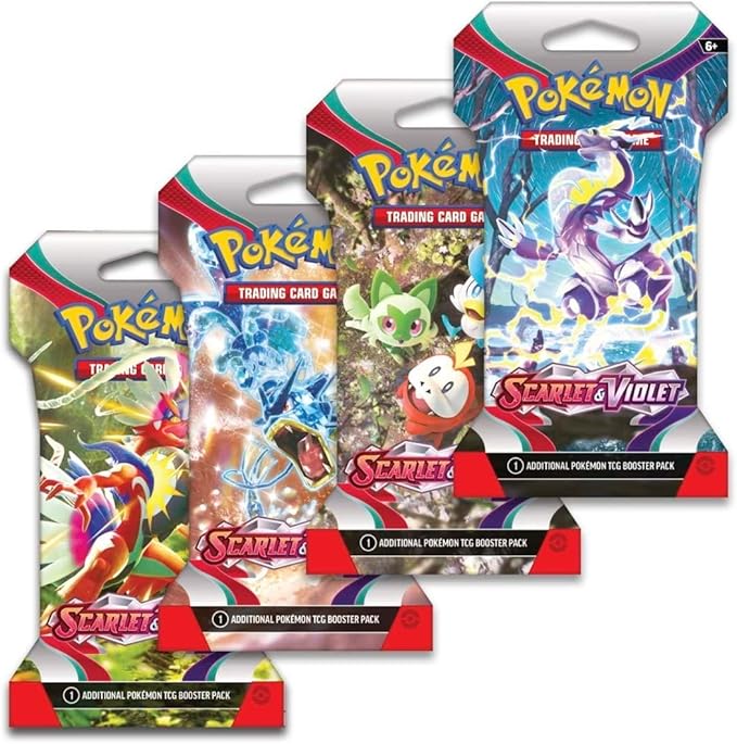 POKEMON TCG Scarlet Violet Sleeved Booster Packs - 8 Packs 80 Cards