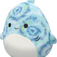 Squishmallows Luther Blue Tie-Dye Tiger Shark Plush