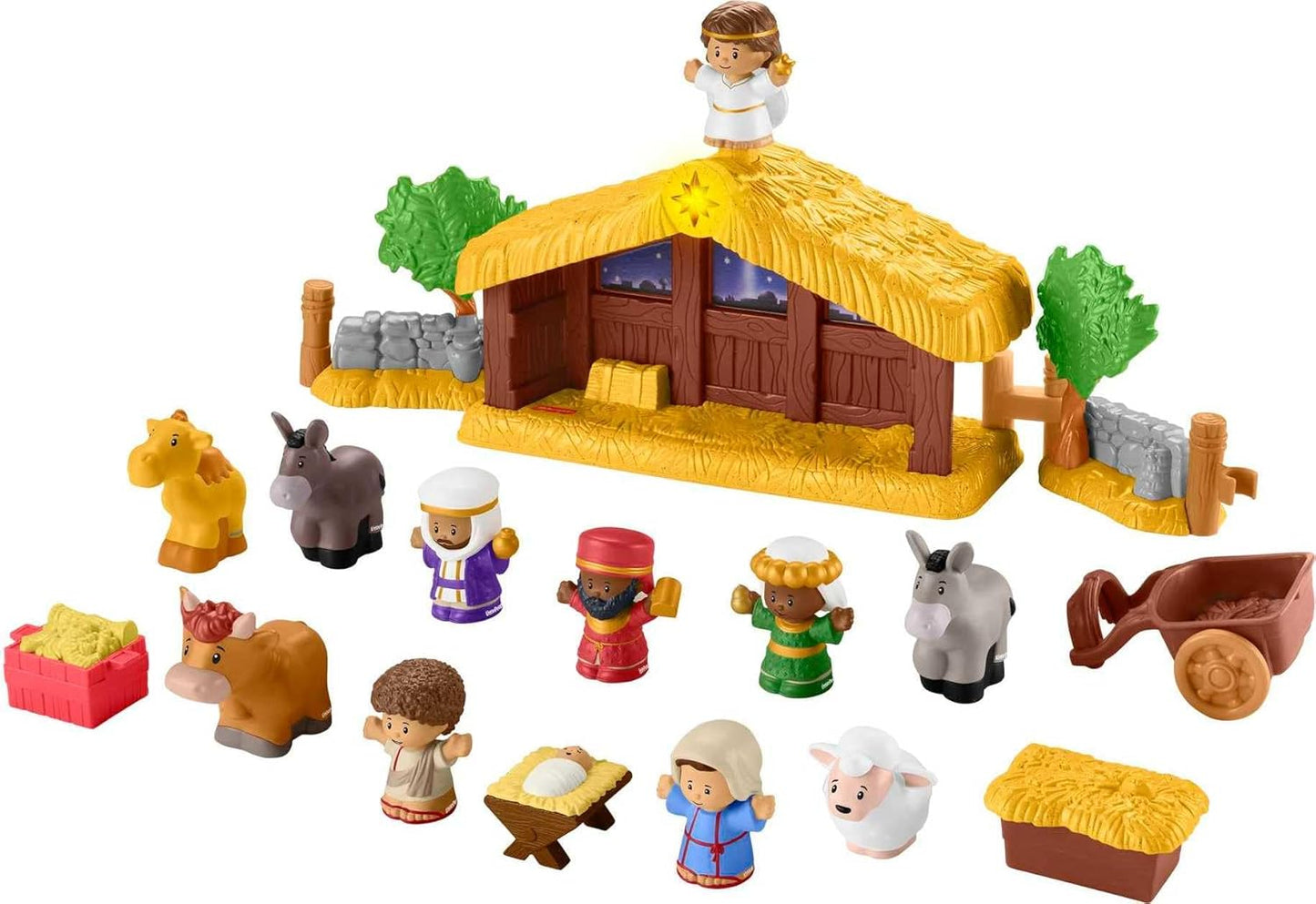 Fisher-Price Little People Toddler Toy Nativity Set with Music Lights 18 Pieces for