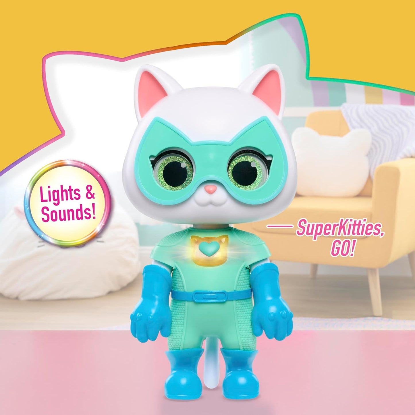 Just Play Disney Junior SuperKitties Cat-Tastic Transforming Bitsy for Ages 3 Up