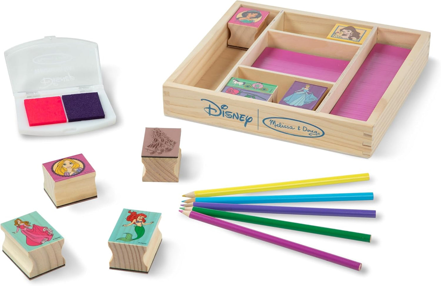 Melissa & Doug Disney Princess Wooden Stamp Set