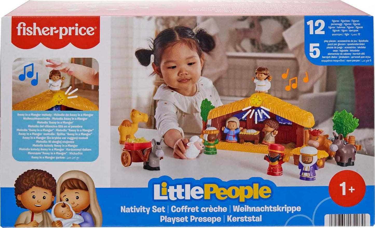 Fisher-Price Little People Toddler Toy Nativity Set with Music Lights 18 Pieces for