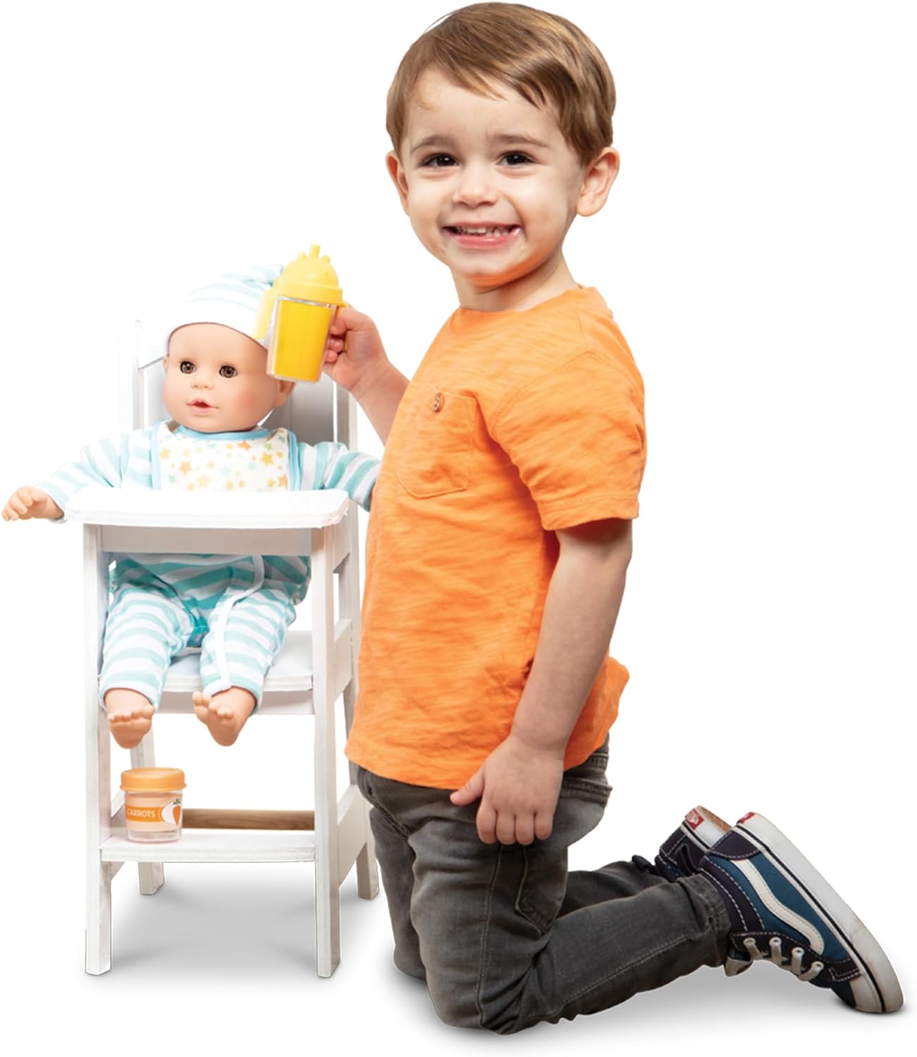 Melissa & Doug Melissa Doug Play High Chair - Pretend Play High Chair Baby Doll White