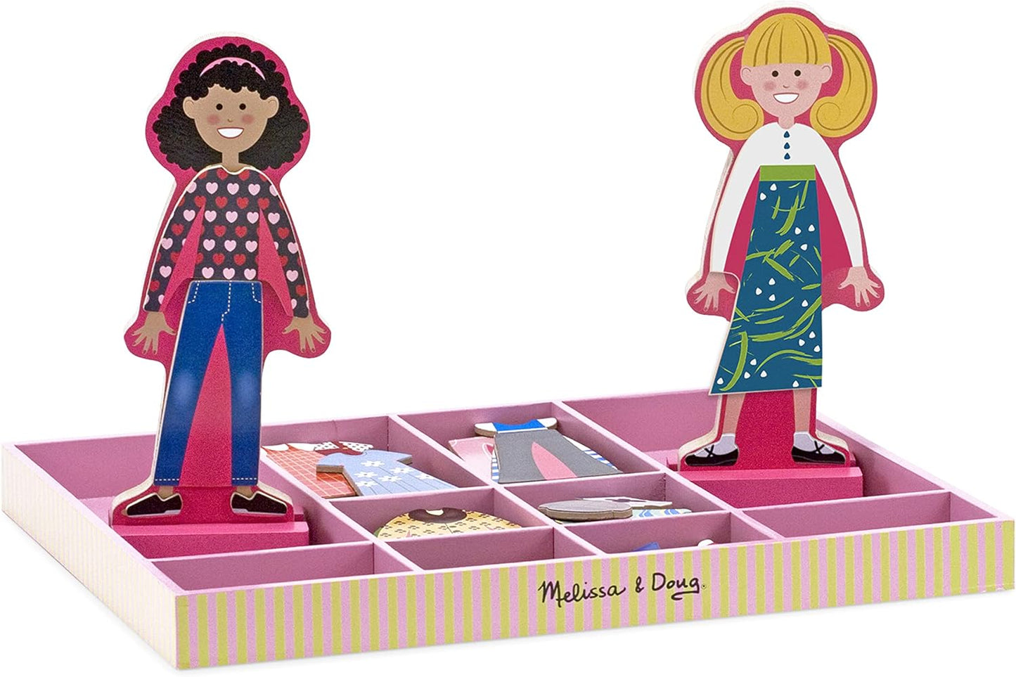 Melissa & Doug Melissa Doug Abby and Emma Deluxe Magnetic Wooden Dress-Up Doll