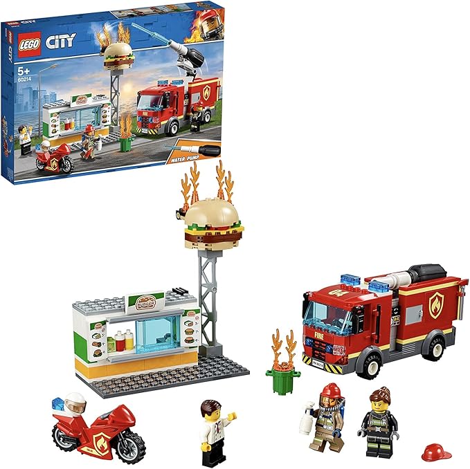 LEGO City Fire Truck Burger Rescue Set with Minifigures