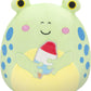 Squishmallows Original 8-Inch Limell Frog with Blue Spots Holding Popsicle - Official Jazwares Plush
