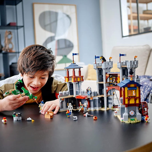 LEGO Creator 3 in 1 Medieval Castle Toy Transforms from Castle to Tower to Marketplace