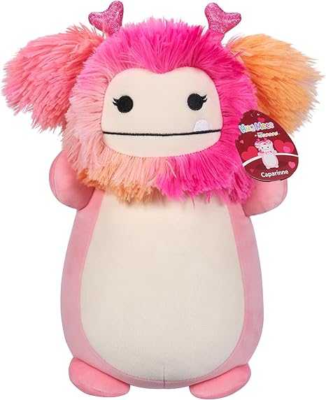 Squishmallows Caparinne Pink Bigfoot with Heart Headband