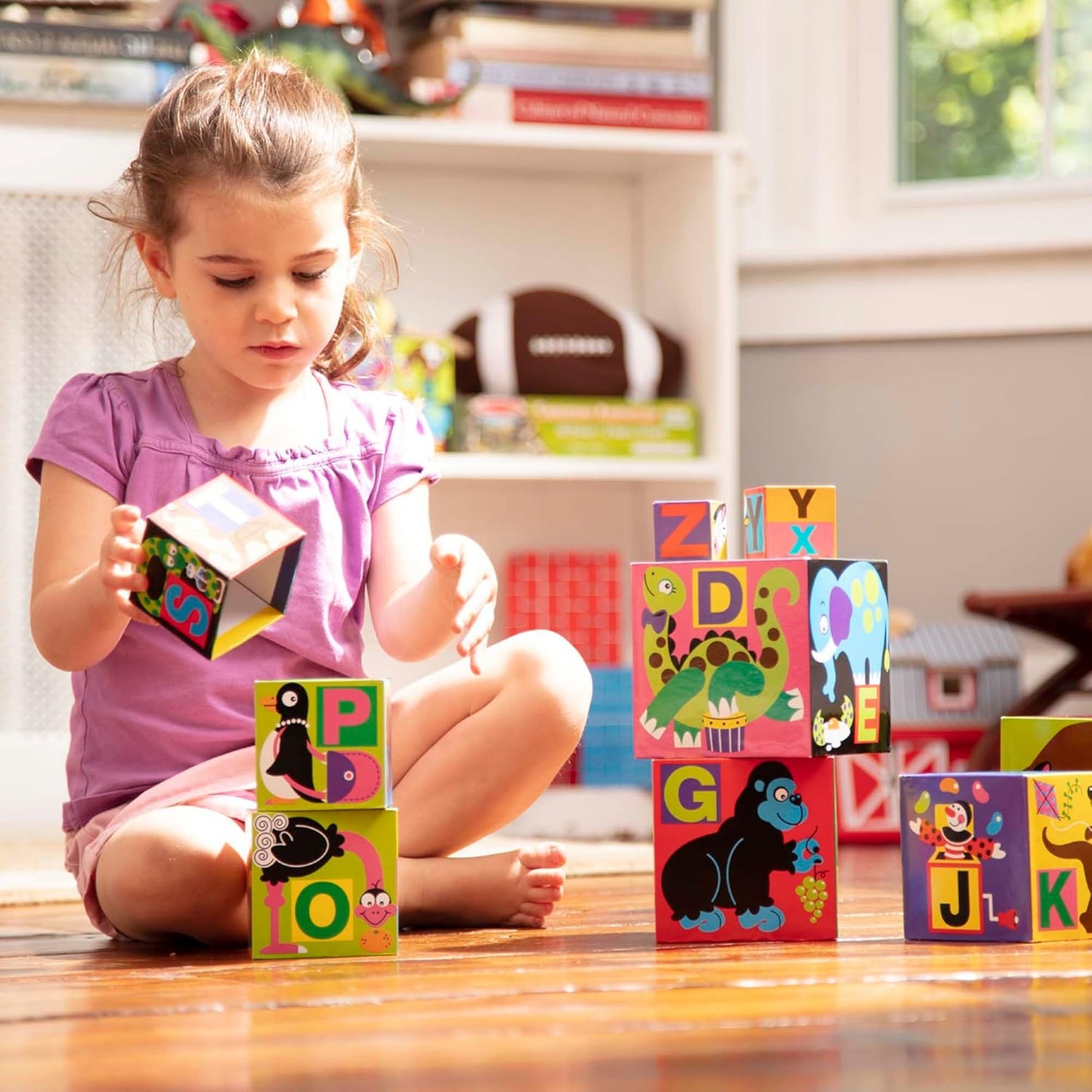 Melissa & Doug Melissa Doug Deluxe 10-Piece Alphabet Nesting and Stacking Blocks - FSC
