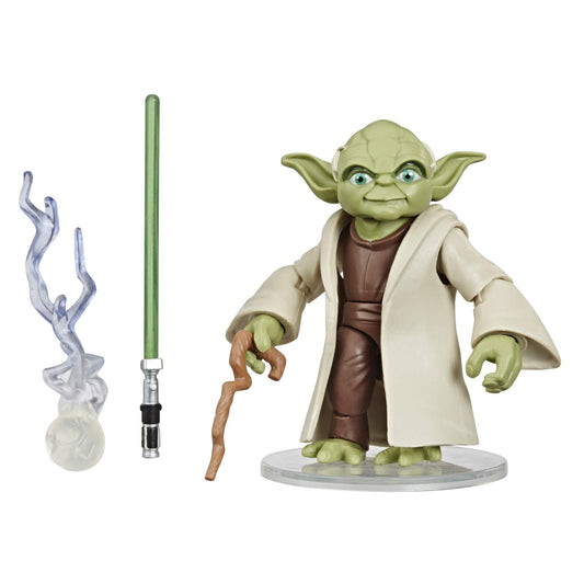 STAR WARS Galaxy of Adventures Yoda 5" Action Figure with Lightsaber - Toys for Ages 4+