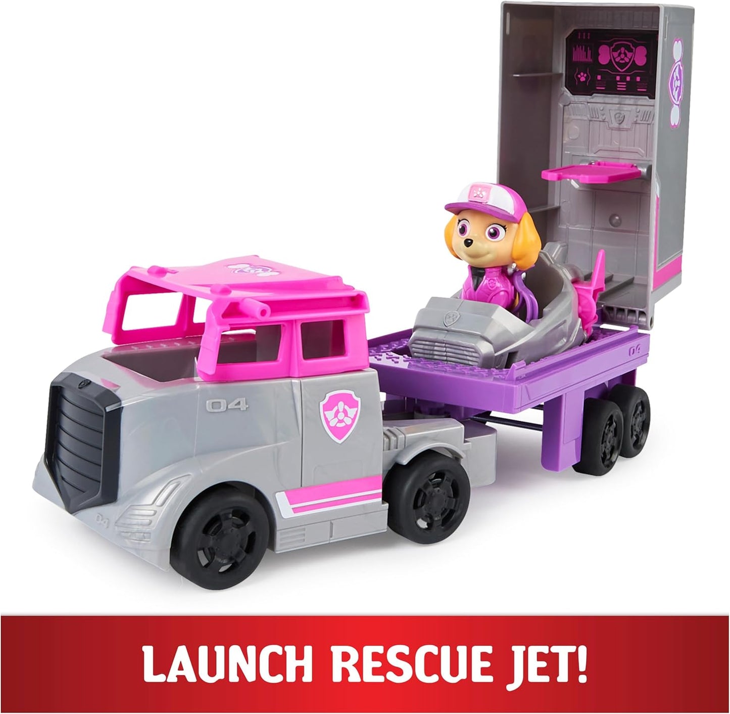 PAW Patrol Big Truck Pup's Skye Transforming Toy Trucks with Action Figure for Ages 3 and