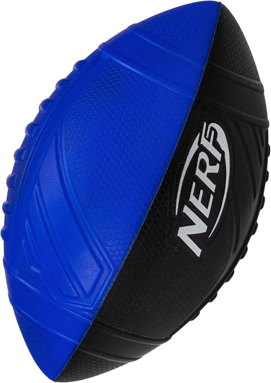 Nerf Pro Grip Football Blue Classic Foam Ball Easy to Catch Throw Balls for Sports